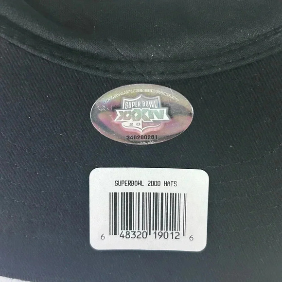🏈Super Bowl 34 XXXIV 2000 NWT Black Vintage Snapback Cap Size OS🏈 - Picture 6 of 9